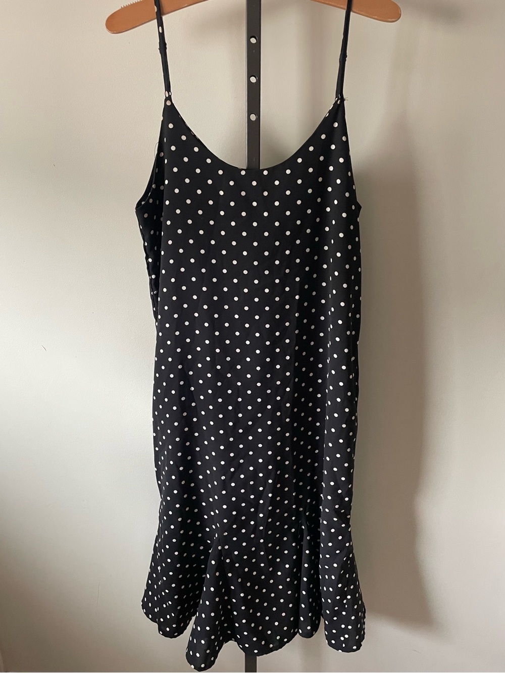 One Seven Polka Dot Slip Cami Dress Ruffled Mermaid Retro 90s Y2K